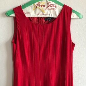 Ellen Tracy red pleated dress. Size 12